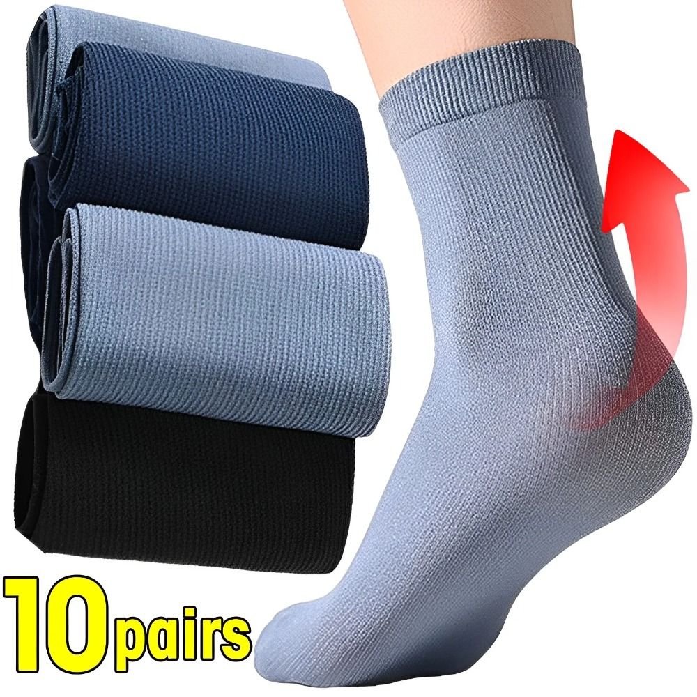 10Pairs Fashion Breathable Men - Silk Sock Bamboo 评论和价格