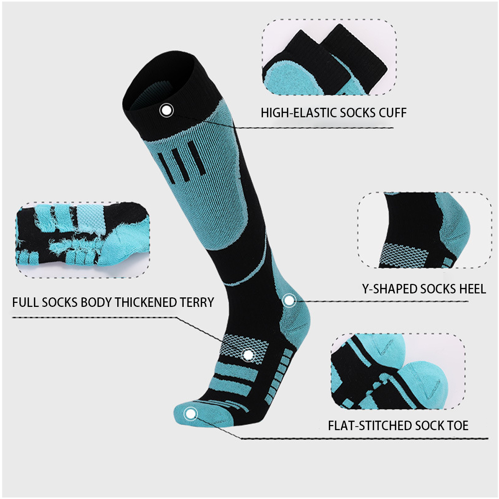 L●Mirror 2 Pairs Knee High Ski - Thermal Sock Winter 评论和价格
